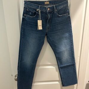 Mother Mid rise rider ankle fray sz 30